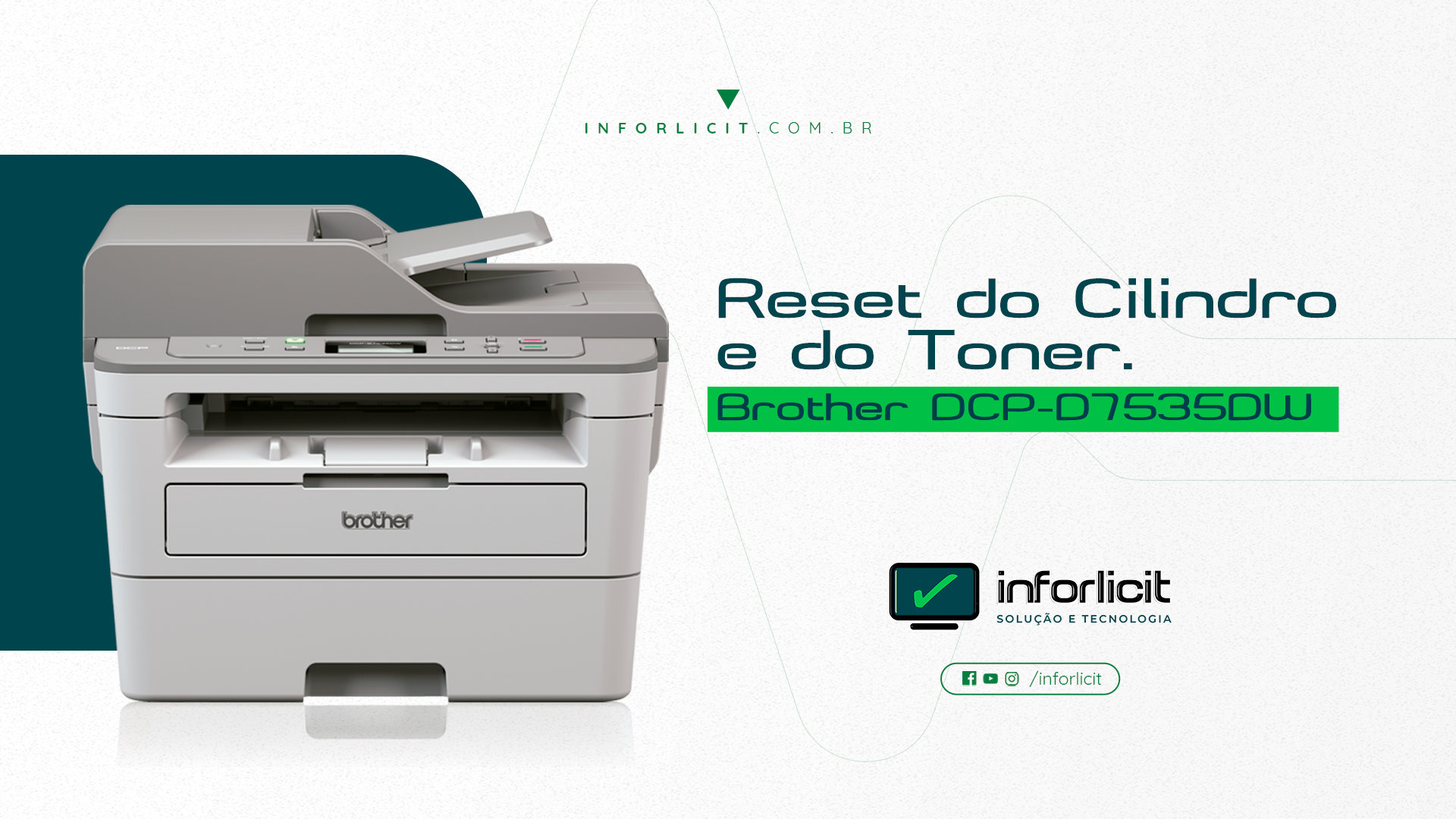 Reset do Cilindro e do Toner da Impressora Brother DCP-D7535DW